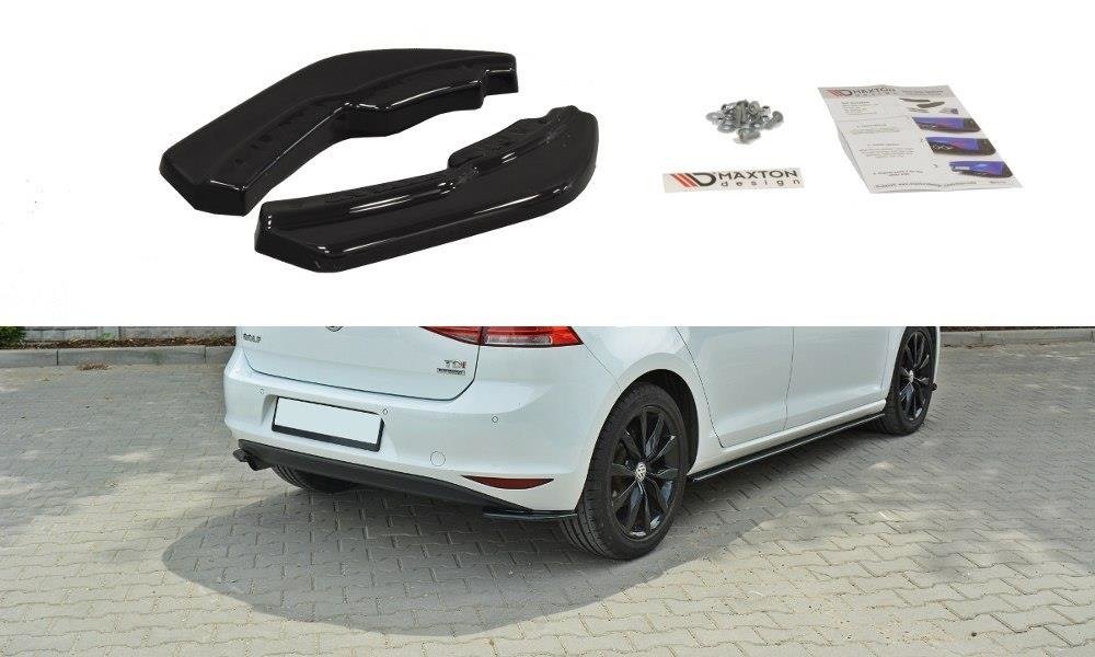 Heck Ansatz Flaps Diffusor passend für VW Golf Mk7 Standard schwarz Hochglanz – Ansicht 2