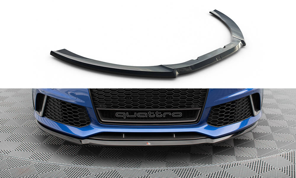 Street+ Spoilerlippe Front Ansatz V.2 passend für Audi RS6 C7 / C7 Facelift schwarz Hochglanz – Ansicht 2