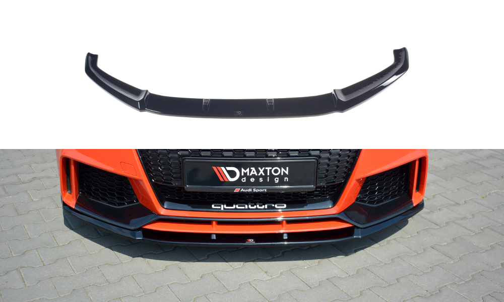 Street+ Spoilerlippe Front Ansatz V.2 passend für Audi TT RS 8S schwarz Hochglanz – Ansicht 2