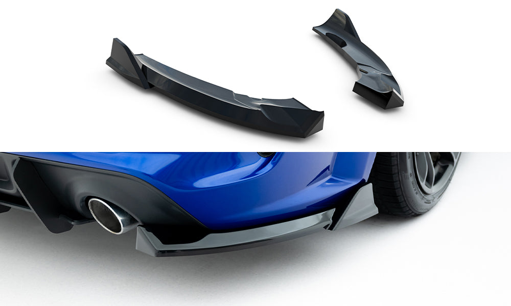 Heck Ansatz Flaps Diffusor passend für Dodge Charger RT Scat Pack Widebody Mk3 Facelift schwarz Hochglanz – Ansicht 2