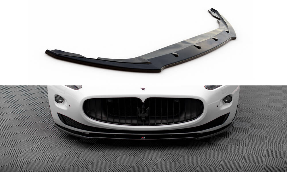 Street+ Spoilerlippe Front Ansatz passend für Maserati Granturismo Mk1 schwarz Hochglanz – Ansicht 2