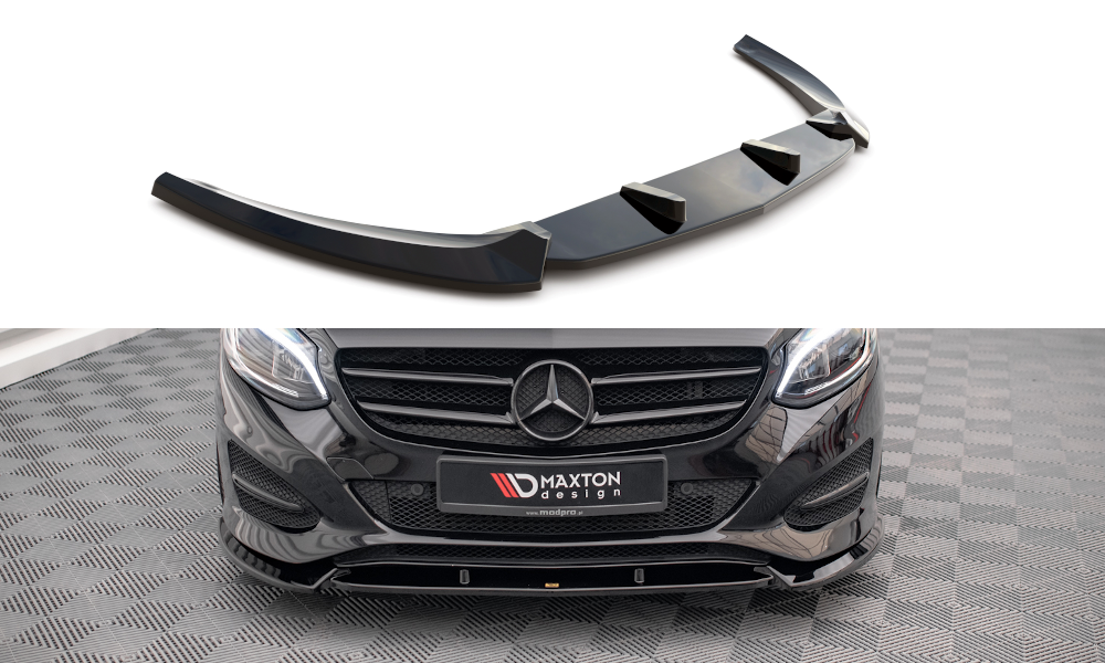 Street+ Spoilerlippe Front Ansatz passend für Mercedes-Benz B W246 Facelift schwarz Hochglanz – Ansicht 2
