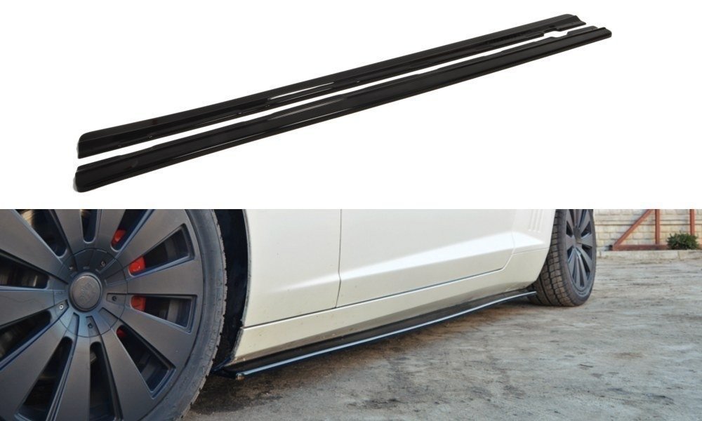 Street+ Seitenschweller Leisten passend für Chevrolet Camaro SS / Standard Mk5 schwarz Hochglanz – Ansicht 4