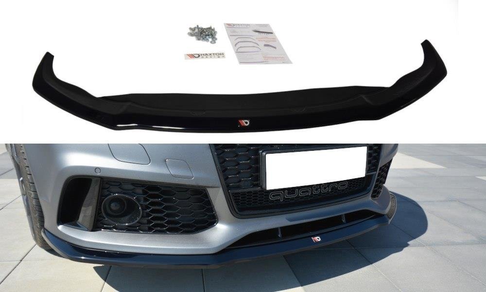 Street+ Spoilerlippe Front Ansatz V.2 passend für Audi RS7 C7 schwarz Hochglanz – Ansicht 2