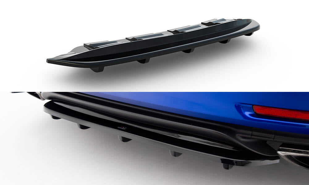 Street+ Mittlerer Diffusor RACE passend für Lexus Rc Mk1 schwarz Hochglanz – Ansicht 2