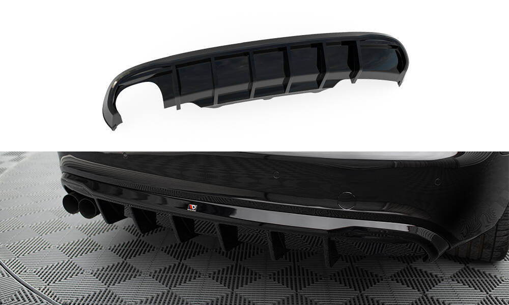 Diffusor Heck Ansatz passend für Audi A5 Coupe / Cabrio S-Line 8T (Doppelauspuff li.) – Ansicht 2