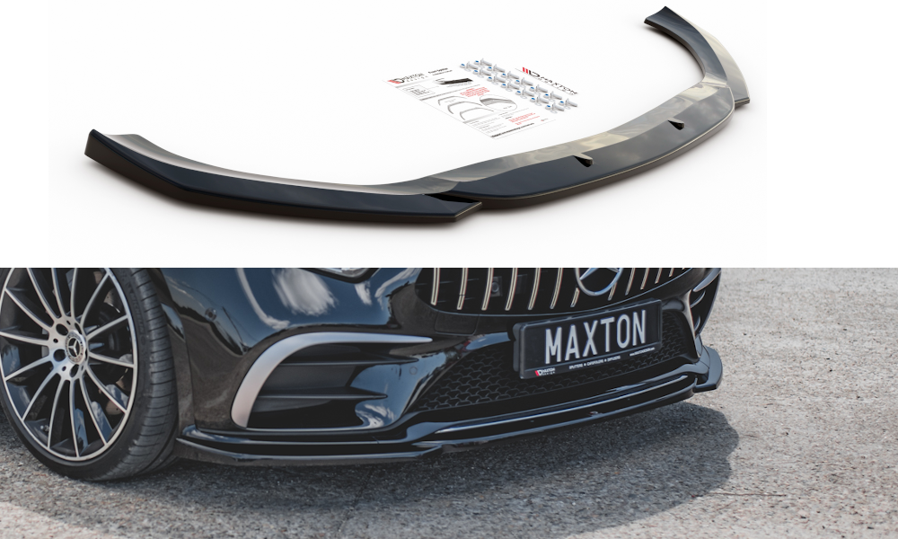 Street+ Spoilerlippe Front Ansatz V.1 passend für Mercedes-AMG CLS 53 C257 schwarz Hochglanz – Ansicht 2