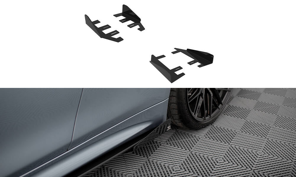 Side Flaps BMW 4er Coupe / Gran Coupe / Cabrio M-Paket F32 / F36 / F33  schwarz Hochglanz – Ansicht 2