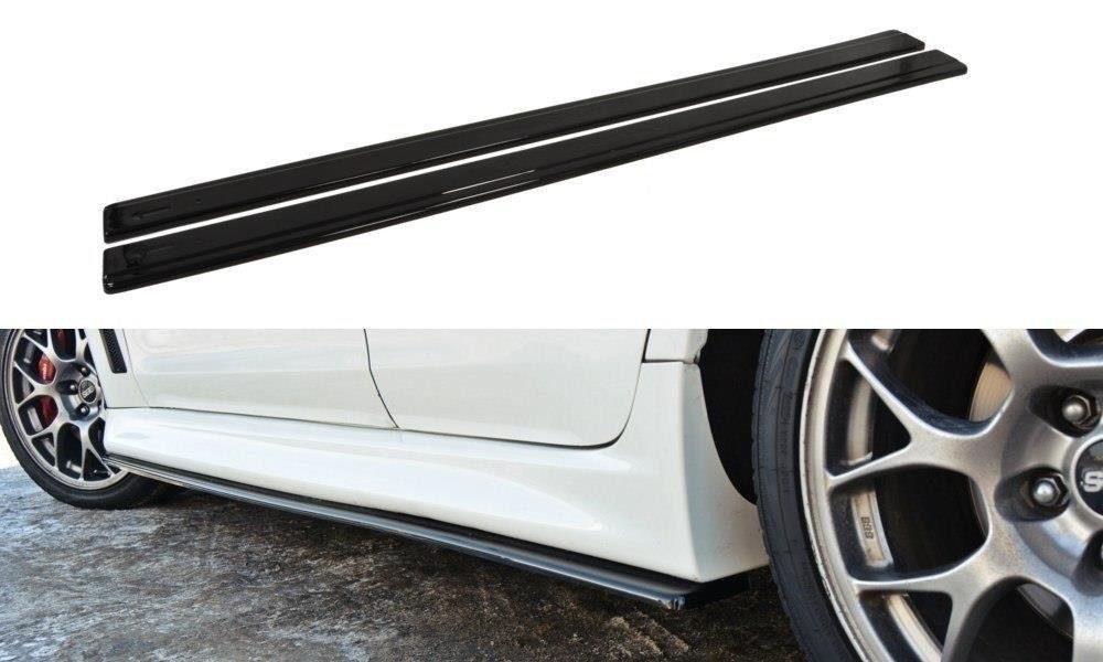 Street+ Seitenschweller Leisten passend für Mitsubishi Lancer Evo X schwarz Hochglanz – Ansicht 2