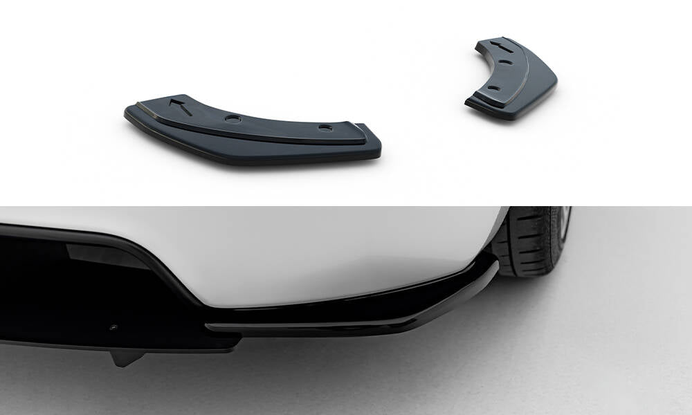 Heck Ansatz Flaps Diffusor passend für Peugeot RCZ Mk1 / Mk1 Facelift schwarz Hochglanz – Ansicht 2