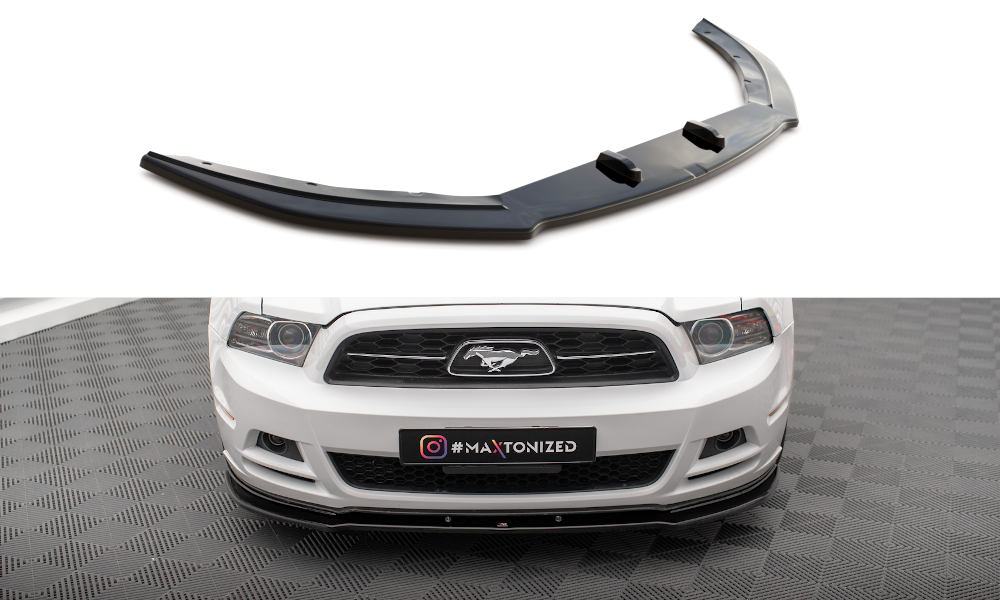 Street+ Spoilerlippe Front Ansatz passend für Ford Mustang Mk5 Facelift schwarz Hochglanz – Ansicht 2