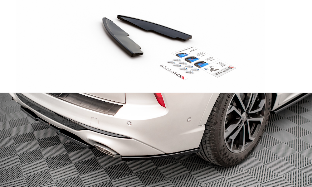 Heck Ansatz Flaps Diffusor passend für Ford Kuga ST-Line Mk3 schwarz Hochglanz – Ansicht 2