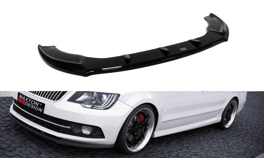 Street+ Spoilerlippe Front Ansatz passend für Skoda Superb Mk2 FL schwarz Hochglanz – Ansicht 2