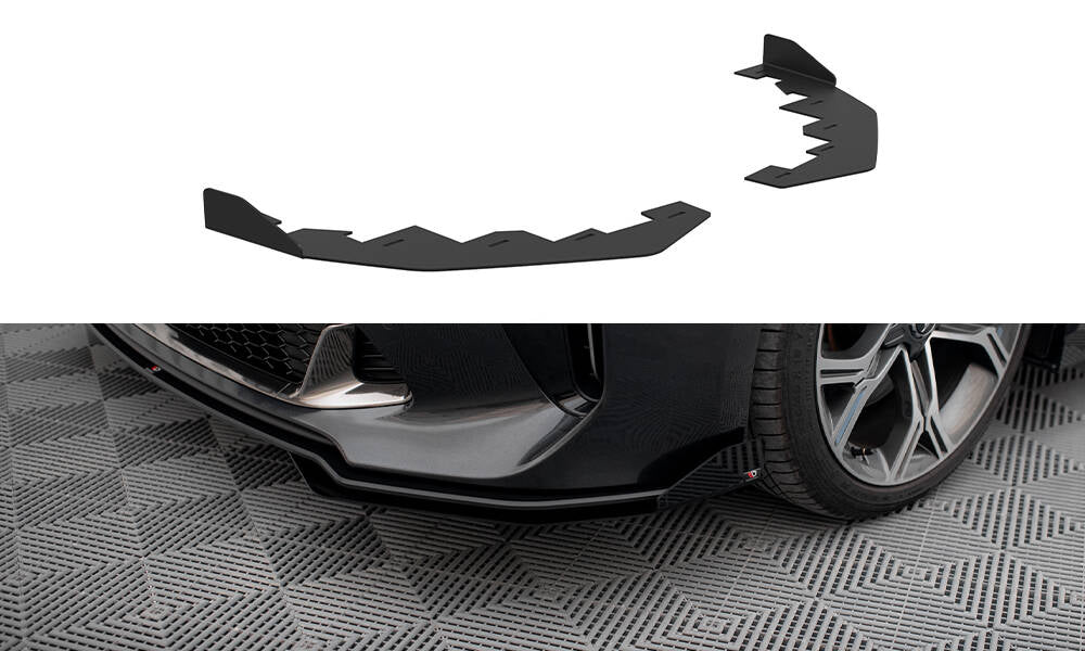 Front Stoßstange Flaps passend für Kia Stinger GT / GT-Line / Standard Mk1 schwarz Hochglanz – Ansicht 2