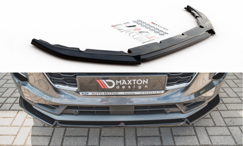 Street+ Spoilerlippe Front Ansatz passend für Ford Puma Mk1 schwarz Hochglanz – Ansicht 2