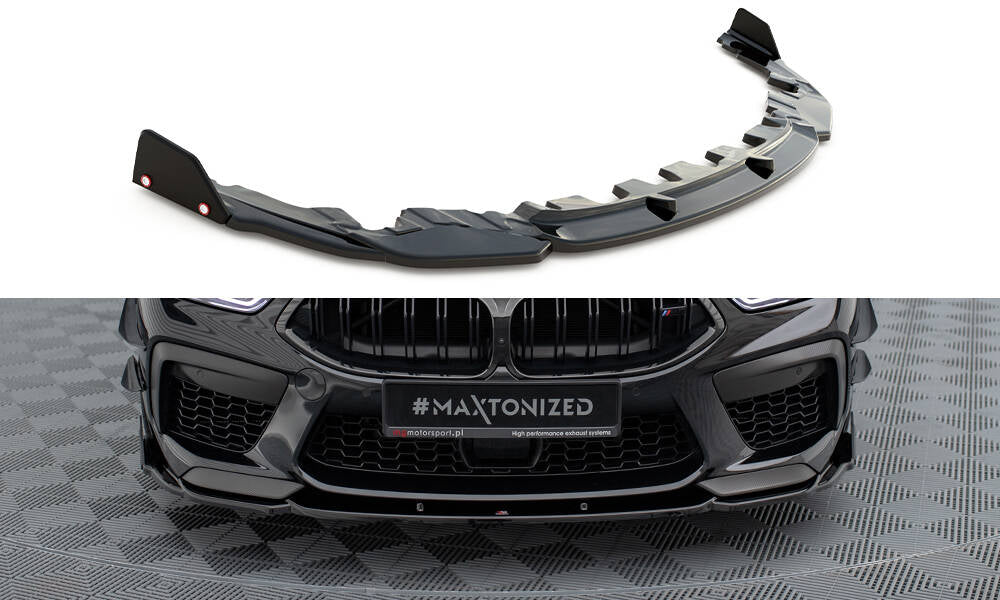 Street+ Spoilerlippe Front Ansatz V.1 + Flaps passend für BMW M8  Gran Coupe F93 / Coupe F92 – Ansicht 2