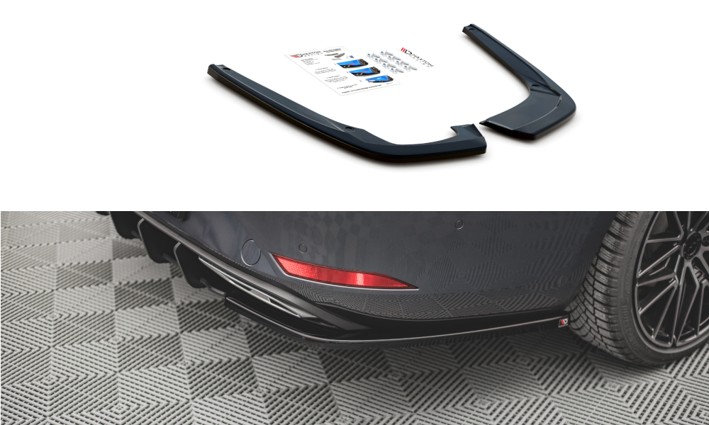 Heck Ansatz Flaps Diffusor passend für Seat Leon FR ST Mk4 schwarz Hochglanz – Ansicht 2