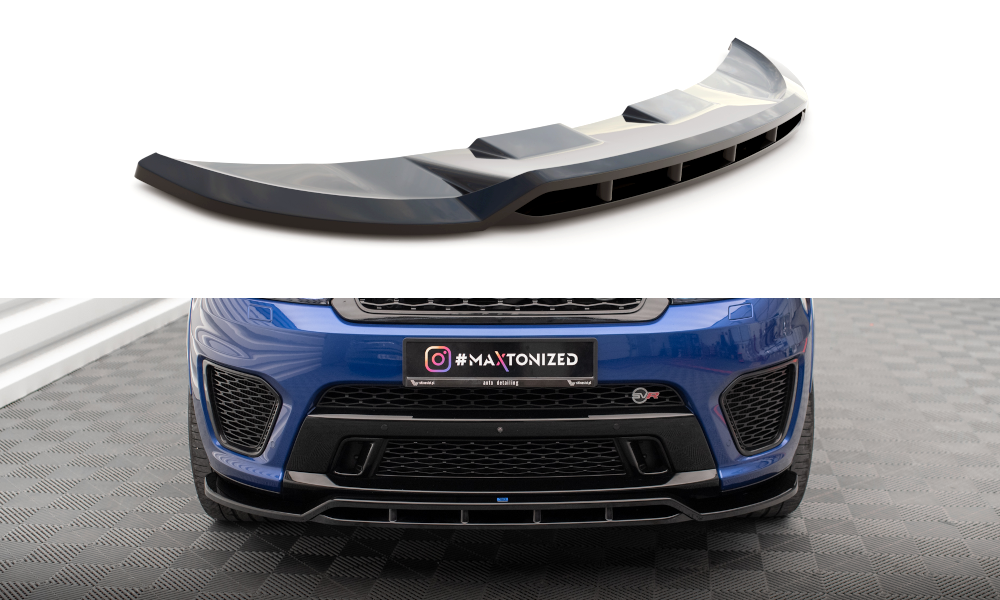 Street+ Spoilerlippe Front Ansatz V.2 passend für Land Rover Range Rover Sport SVR Mk2 schwarz Hochglanz – Ansicht 2