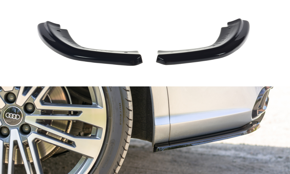 Heck Ansatz Flaps Diffusor passend für Audi SQ5/Q5 S-line Mk2 schwarz Hochglanz – Ansicht 2