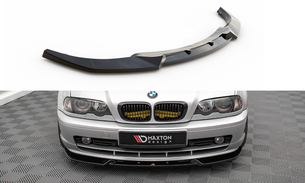 Street+ Spoilerlippe Front Ansatz V.3 passend für BMW 3er Coupe E46 schwarz Hochglanz – Ansicht 2