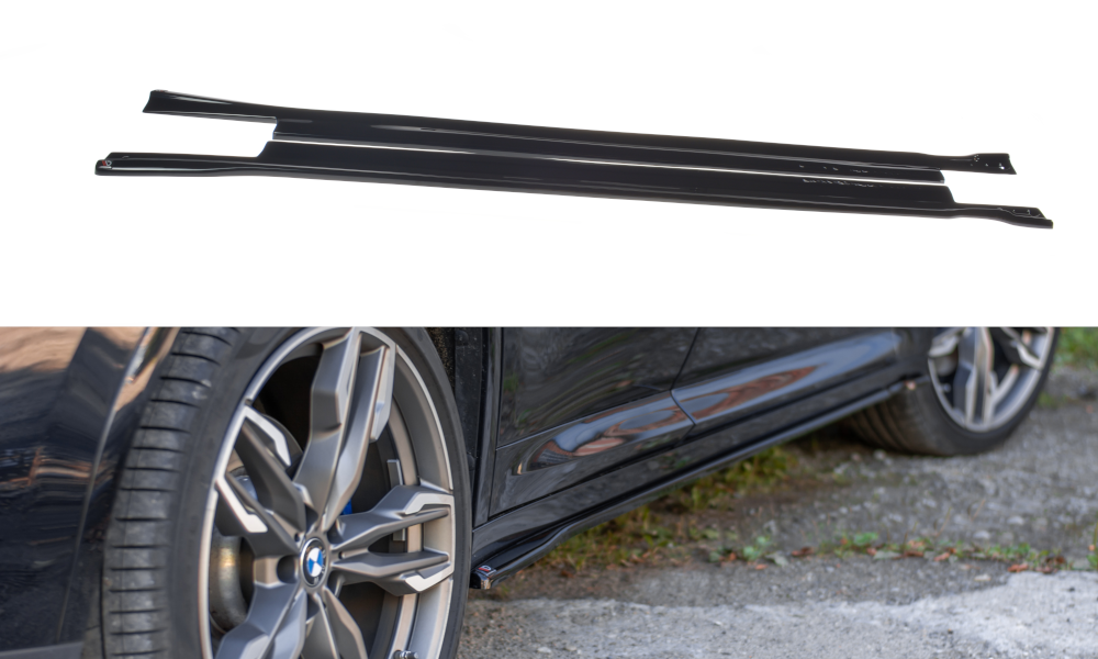 Street+ Seitenschweller Leisten passend für BMW X4 M-Paket G02 schwarz Hochglanz – Ansicht 2