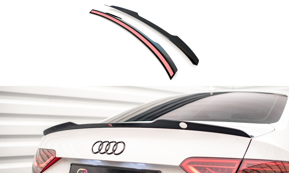 Heckspoiler Lippe Audi A5 Coupe 8T schwarz Hochglanz – Ansicht 2