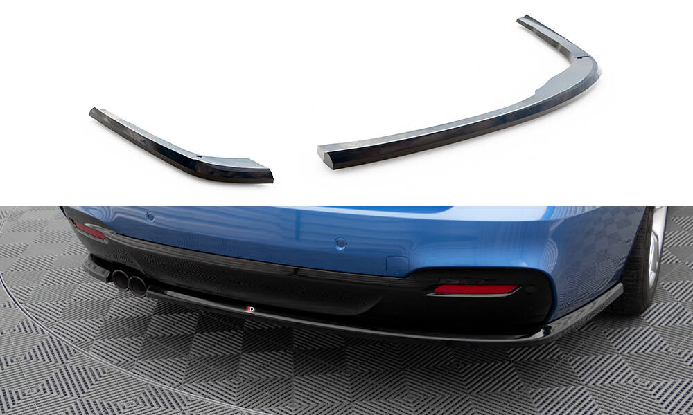Heck Ansatz Flaps Diffusor V.1 passend für BMW 3er GT M-Paket F34 schwarz Hochglanz – Ansicht 2