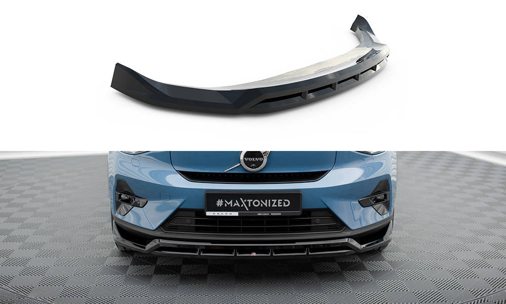 Street+ Spoilerlippe Front Ansatz passend für Volvo C40 Mk1 schwarz Hochglanz – Ansicht 2