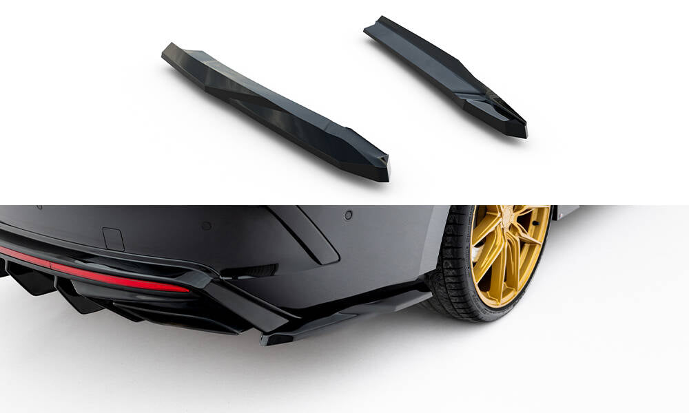 Heck Ansatz Flaps Diffusor V.7 passend für Skoda Octavia RS Liftback / Combi Mk4  schwarz Hochglanz – Ansicht 2
