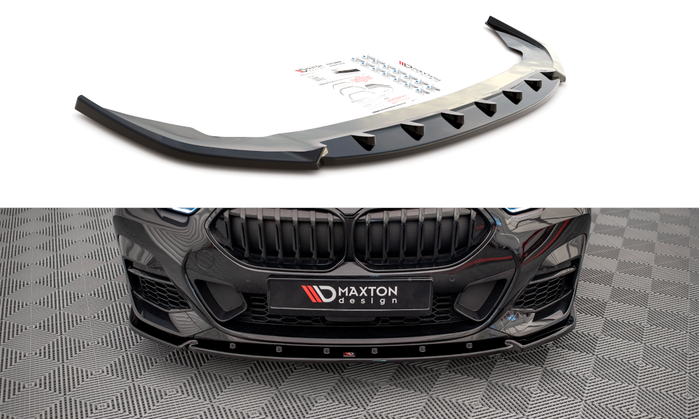 Street+ Spoilerlippe Front Ansatz V.2 passend für BMW 2 Gran Coupe M-Paket / M235i F44 schwarz Hochglanz – Ansicht 2