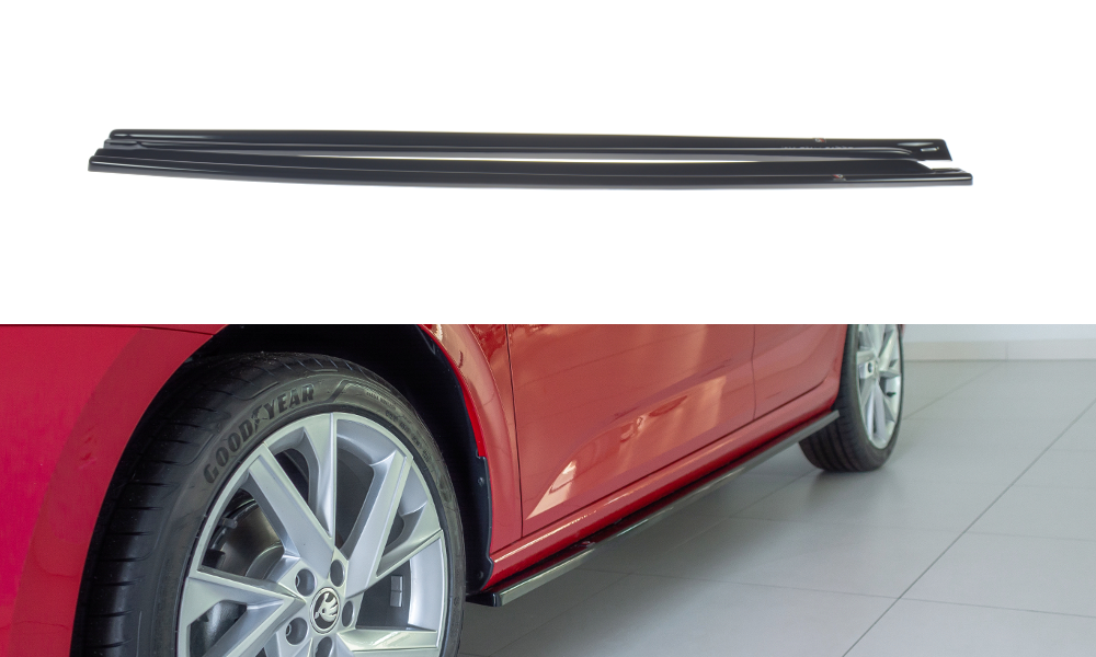 Seitenschweller Diffuser Skoda Scala schwarz Hochglanz – Ansicht 2