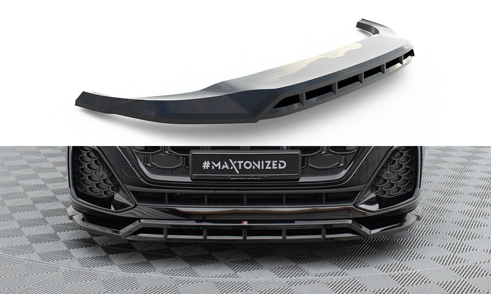 Street+ Spoilerlippe Front Ansatz passend für Audi SQ8 / Q8 S-Line Mk1 Facelift schwarz Hochglanz – Ansicht 2