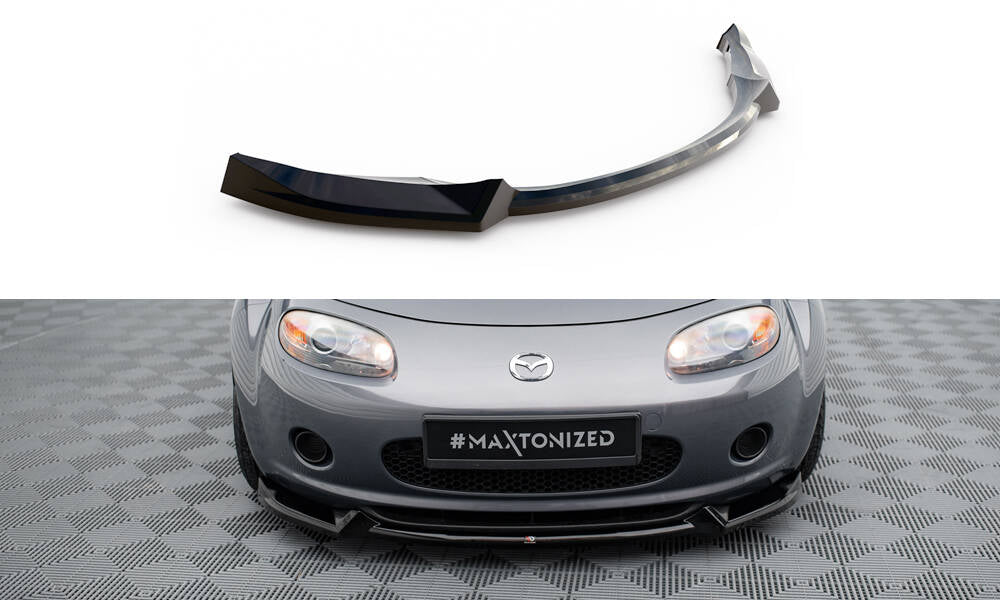 Street+ Spoilerlippe Front Ansatz V.2 passend für Mazda MX5 NC (Mk3) schwarz Hochglanz – Ansicht 2