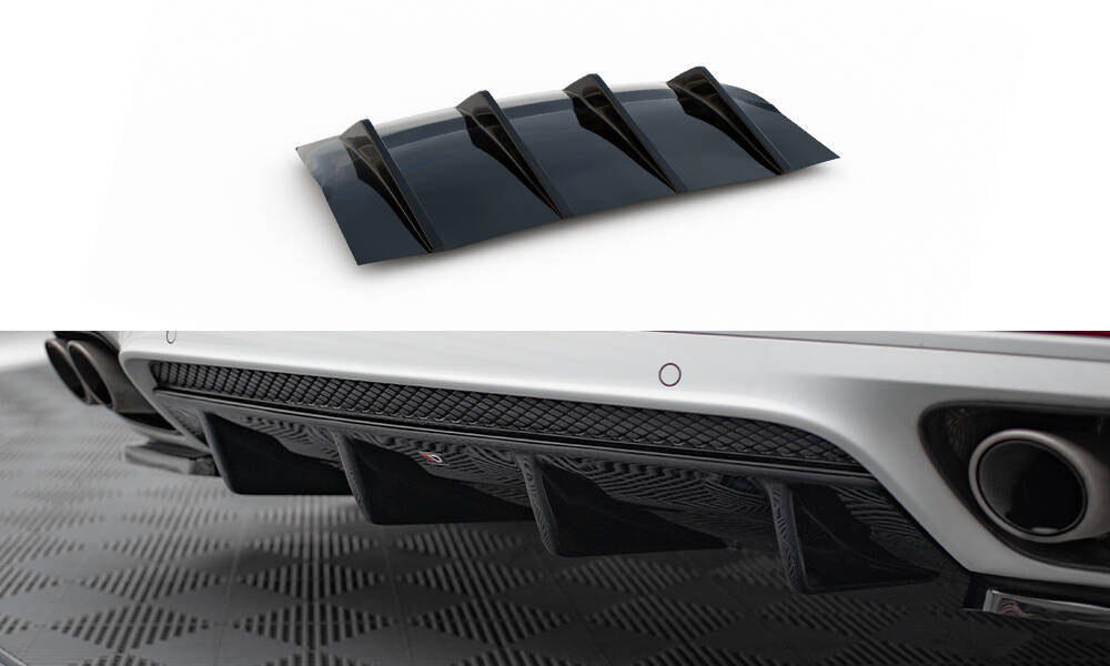 Diffusor Heck Ansatz passend für Porsche Panamera GTS 971 schwarz Hochglanz – Ansicht 2
