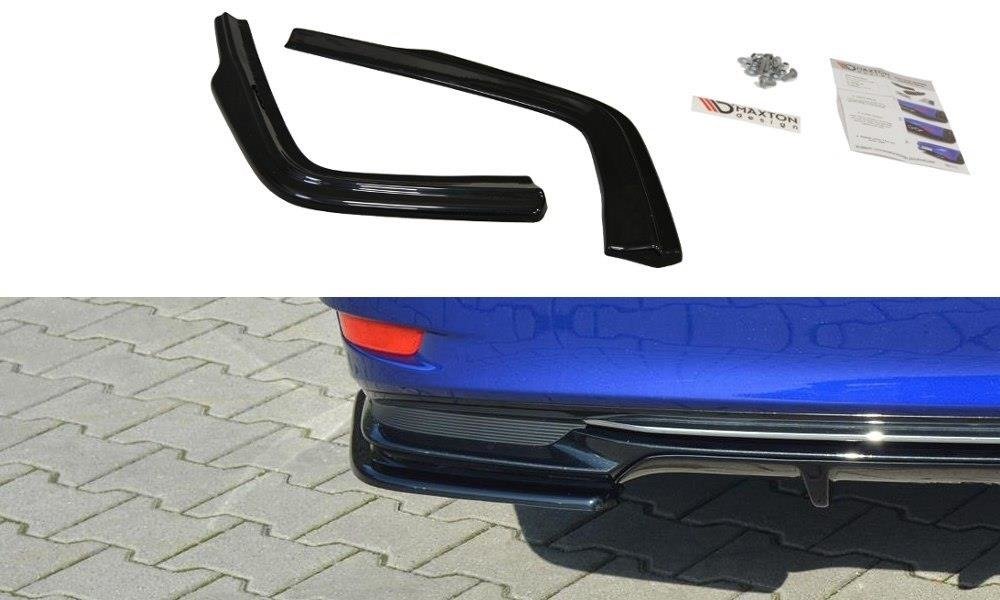 Heck Ansatz Flaps Diffusor passend für Lexus GS Mk4 Facelift H schwarz Hochglanz – Ansicht 2