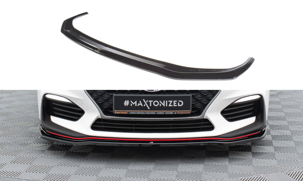 Front Splitter V.2 Hyundai I30 N Mk3 Hatchback / Fastback schwarz Hochglanz – Ansicht 2