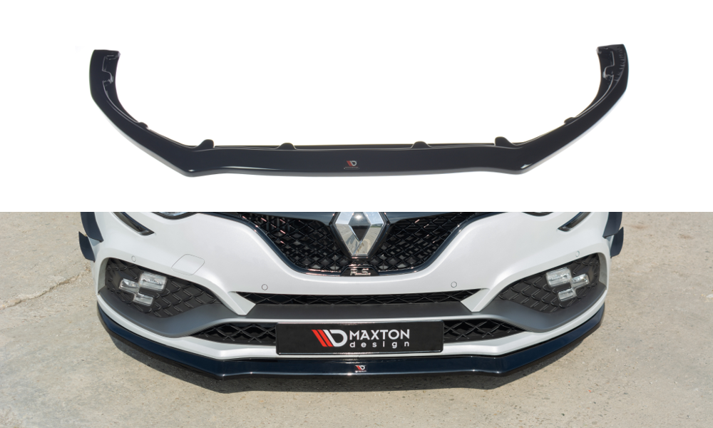 Street+ Spoilerlippe Front Ansatz V.2 passend für Renault Megane IV RS schwarz Hochglanz – Ansicht 2