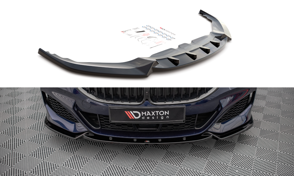 Street+ Spoilerlippe Front Ansatz V.3 passend für BMW 8 Coupe G15 / 8 Gran Coupe M Paket G16 schwarz Hochglanz – Ansicht 2