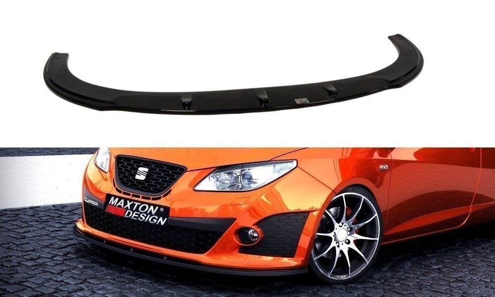 Street+ Spoilerlippe Front Ansatz passend für SEAT IBIZA IV CUPRA(6J) vor Facelift schwarz Hochglanz – Ansicht 2