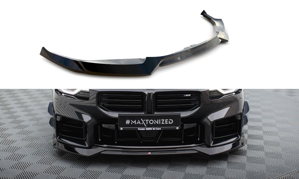 Street+ Spoilerlippe Front Ansatz V.1 passend für BMW M2 G87 schwarz Hochglanz – Ansicht 2