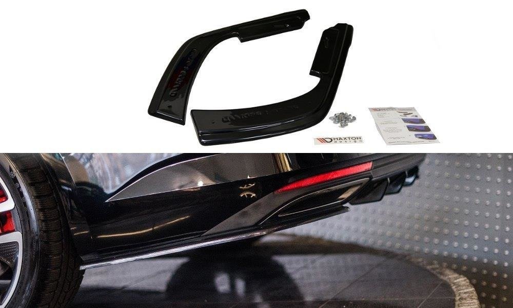 Heck Ansatz Flaps Diffusor passend für Renault Talisman schwarz Hochglanz – Ansicht 2