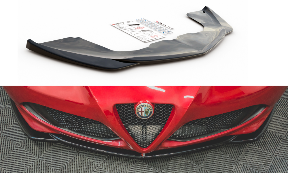 Street+ Spoilerlippe Front Ansatz passend für Alfa Romeo 4C schwarz Hochglanz – Ansicht 2