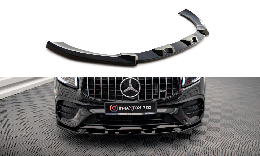 Street+ Spoilerlippe Front Ansatz V.1 passend für Mercedes-AMG GLB 35 / AMG-Line X247 schwarz Hochglanz – Ansicht 2