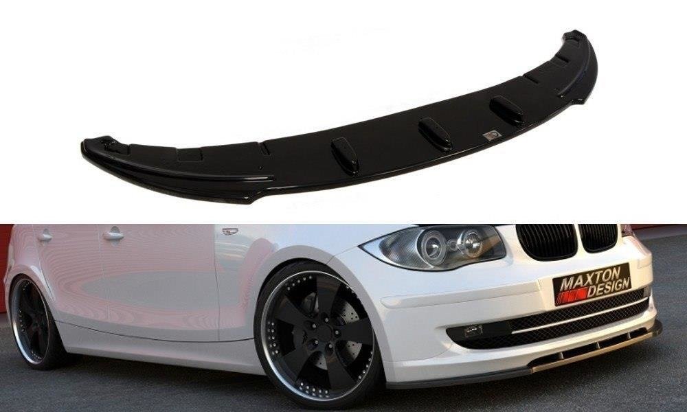 Street+ Spoilerlippe Front Ansatz passend für BMW 1er E81 / E87 Facelift schwarz Hochglanz – Ansicht 2