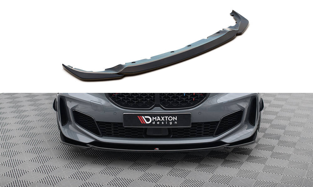 Street+ Spoilerlippe Front Ansatz V.3 passend für BMW 1er M-Paket/ M135i / 128ti F40  schwarz Hochglanz – Ansicht 2