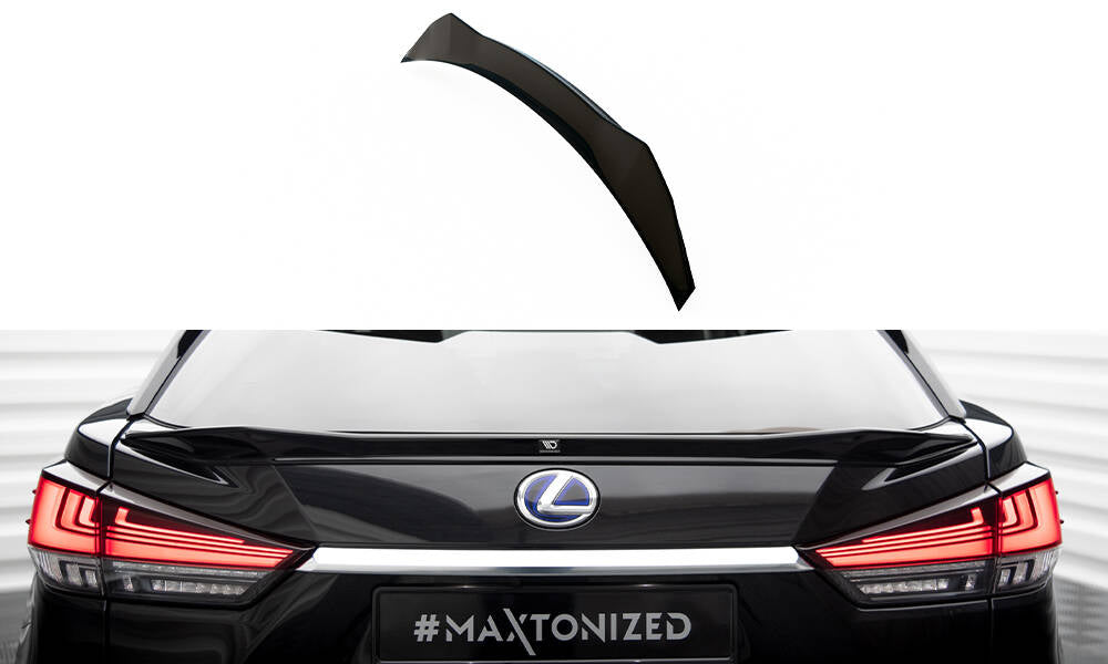 Niedriger Heckspoiler Lippe 3D Lexus RX F-Sport Mk4 Facelift schwarz Hochglanz – Ansicht 2