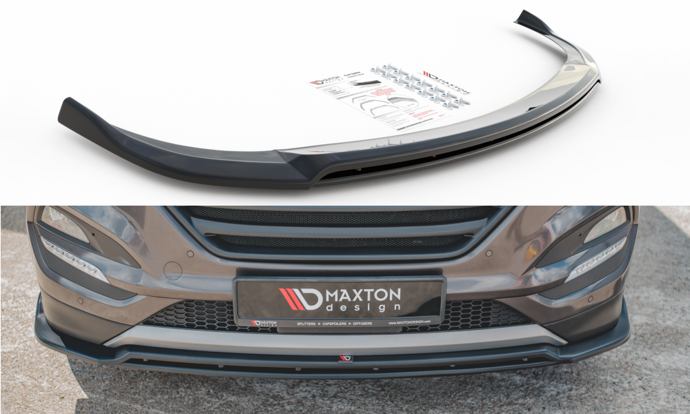 Street+ Spoilerlippe Front Ansatz passend für Hyundai Tucson Mk3 schwarz Hochglanz – Ansicht 2