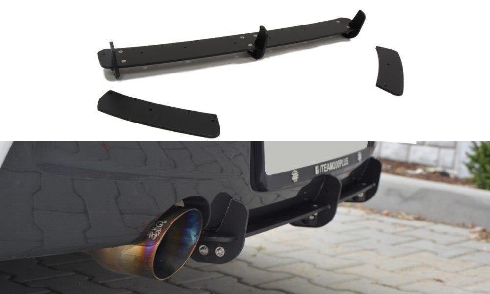 BMW 1er F20/F21 M-POWER Diffusor Heck Ansatz passend für Heckschürze passend für & Heck Ansatz Flaps Diffusor passend für (vor Facelift) – Ansicht 2