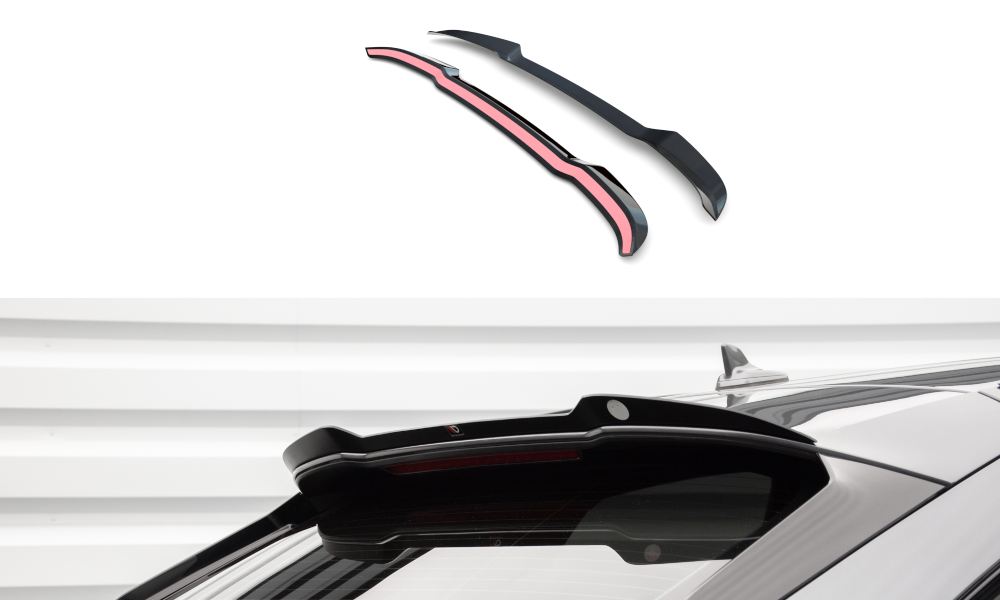 Höher Heckspoiler Lippe Audi SQ5 / Q5 S-Line Sportback Mk2 Facelift schwarz Hochglanz – Ansicht 2