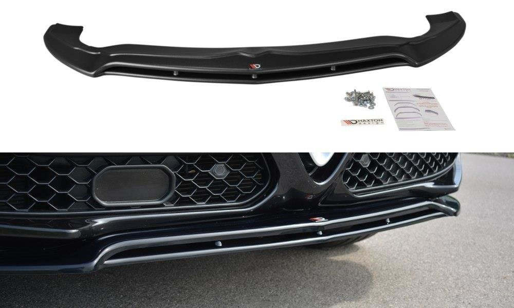Street+ Spoilerlippe Front Ansatz V.2 passend für Alfa Romeo Stelvio Mk1 schwarz Hochglanz – Ansicht 2